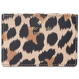 Kate Spade Card Holder Wallet in Leopard Print